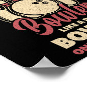 Linkerhand bowler grappige bowling linkshandige bo poster (Hoek)