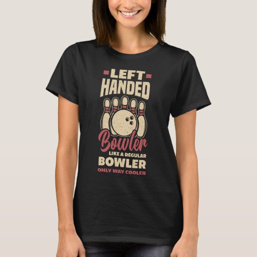 Linkerhand bowler grappige bowling linkshandige bo t-shirt (Voorkant)