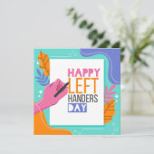 Linkerhand dag feestdagenkaart (Staand voorkant)