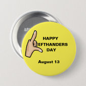 Linkerhand Handers Day Hand Button (Voorkant /achterkant)