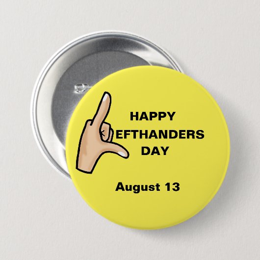 Linkerhand Handers Day Hand Button (Voorkant /achterkant)
