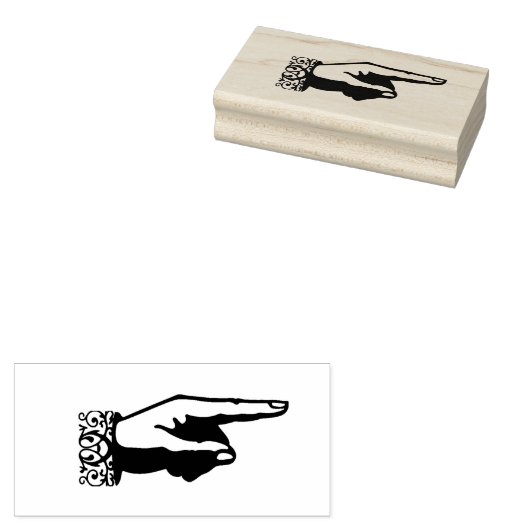 Linkerhand met kant rubberstempel (Gestempeld)