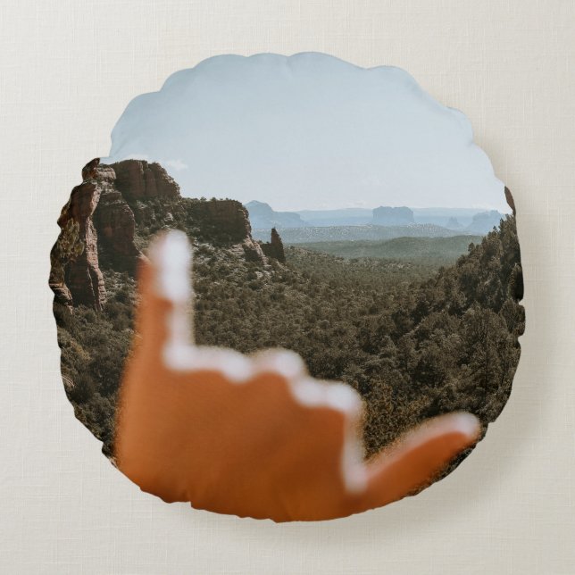 Linkerhand Rond Kussen (Voorkant)