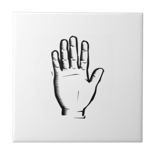 Linkerhand Tegeltje (Voorkant)