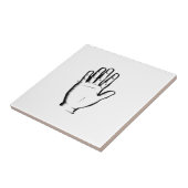 Linkerhand Tegeltje (Zijkant)