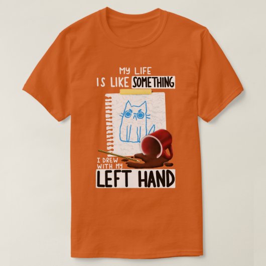 Linkerhand tekening t-shirt (Design voorkant)