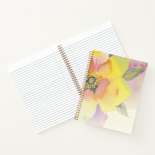 Linkerhand Waterverf Bloemenspiraal Notitieboek (Binnen)