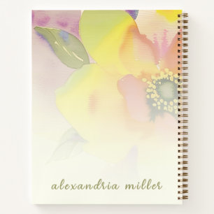 Linkerhand Waterverf Bloemenspiraal Notitieboek