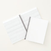 Linkerhandbediend Gepersonaliseerd Wit met Zwarte  Notitieboek (Binnen)