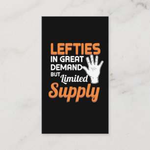 Linkerhandbediend Lefty Gift Pride Leftie Visitekaartje