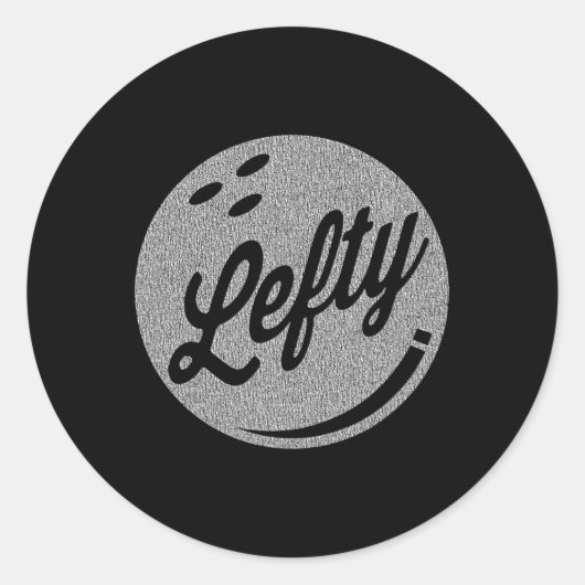 Linkerhandbediende Bowler Lefty Bowling Ronde Sticker (Voorkant)