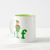 Linkerhandbediende Musical Elf Tweekleurige Koffiemok (Voorkant links)