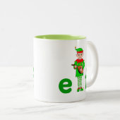 Linkerhandbediende Musical Elf Tweekleurige Koffiemok (Voorkant rechts)