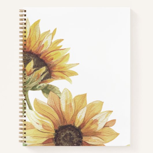 Linkerhandbediende zonnebloemmonogram naar-do lijs notitieboek (Voorkant)