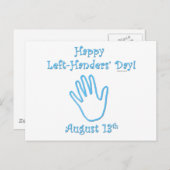 Linkerhanders Dag Briefkaart (Voorkant / Achterkant)