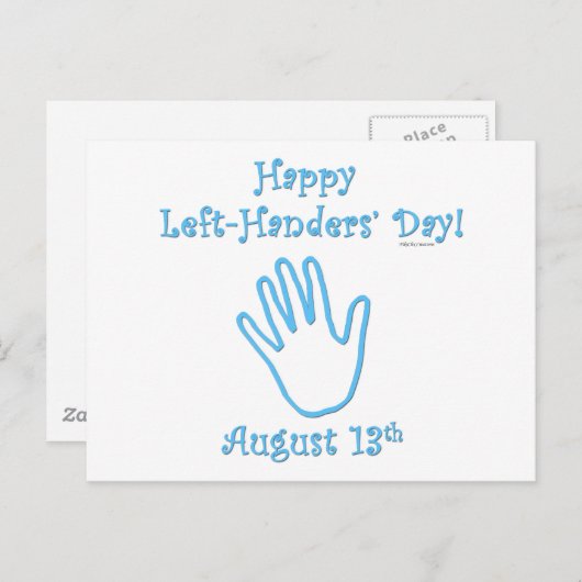 Linkerhanders Dag Briefkaart (Voorkant / Achterkant)