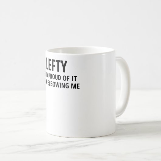 Linkerhandgeschenken | Linkerlinkse lafheid links Koffiemok (Voorkant rechts)