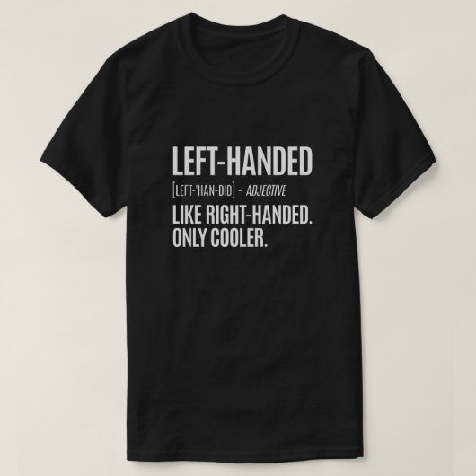 Linkerhandmatige definitie t-shirt (Design voorkant)