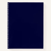 Linkerhandmatige marineblauw en witte gepersonalis notitieboek (Voorkant)