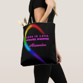 Linkerhelft van een bijpassend koppel trots hart a tote bag (Dichtbij)