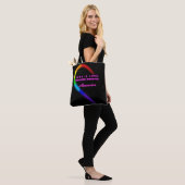 Linkerhelft van een bijpassend koppel trots hart a tote bag (Op model)