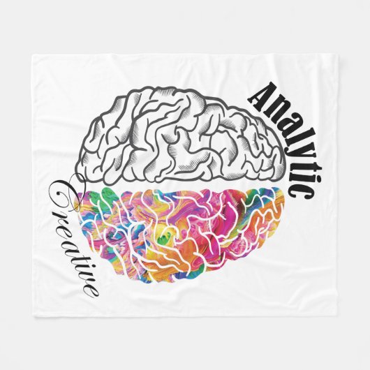 Linkerhersenhelft rechter-hersenanalyse creatief b fleece deken (Voorkant (Horizontaal))