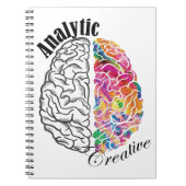 Linkerhersenhelft rechter-hersenanalyse creatief b notitieboek (Voorkant)