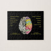 Linkerhersenhelft rechter hersenpuzzel legpuzzel (Horizontaal)