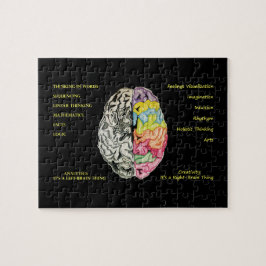 Linkerhersenhelft rechter hersenpuzzel legpuzzel