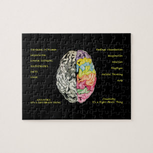 Linkerhersenhelft rechter hersenpuzzel legpuzzel