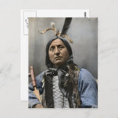 Linkerhoofdkwartier Beer Ogala Sioux Vintage Briefkaart (Voorkant / Achterkant)