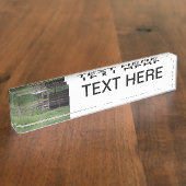 linkerkant van houten schuur naambordje (Zijkant)