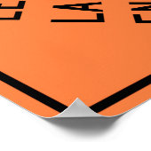 Linkerlijn eindigt bouwsnelweg poster (Hoek)