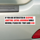 Linkerlijn is bestemd om te passeren bumpersticker (Op auto)