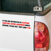 Linkerlijn is bestemd om te passeren bumpersticker (Op Truck)