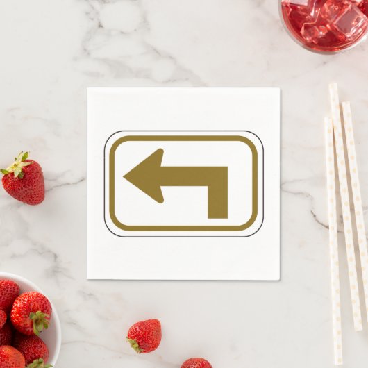 Linkerrichtingaanwijzer van pijl-links servet (Insitu)