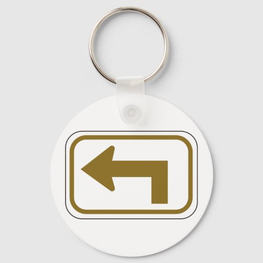 Linkerrichtingaanwijzer van pijl-links sleutelhanger (Voorkant)