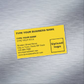 Linkeruitgelijnd Geel Magnetisch Visitekaartje (Voorbeeld)