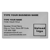 Linkeruitgelijnd grijs magnetisch Visitekaartje (Voorkant)