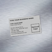 Linkeruitgelijnd grijs magnetisch Visitekaartje (Voorbeeld)