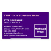 Linkeruitgelijnd Paars magnetisch Visitekaartje (Voorkant)