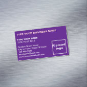 Linkeruitgelijnd Paars magnetisch Visitekaartje (Voorbeeld)