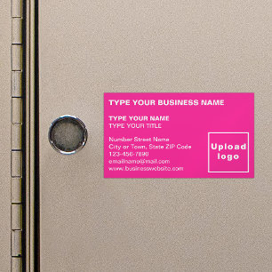 Linkeruitgelijnd roze magnetisch Visitekaartje