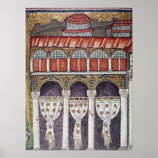 Linkervleugel van de Palazzo di Teodorico, 527-99 Poster (Voorkant)