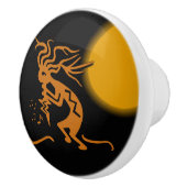 Linkerzijde Kokopelli Musician Keramische Knop (Rechts)