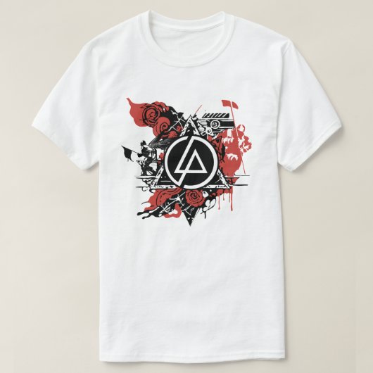 Linkin Park Anarchy Rose Symbol T-shirt (Design voorkant)