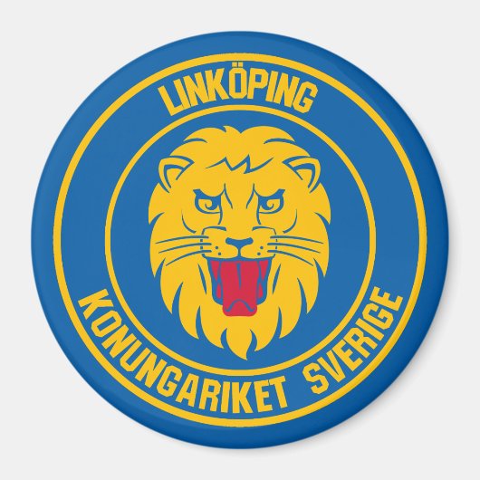 Linköping Round Emblem Magneet (Voorkant)
