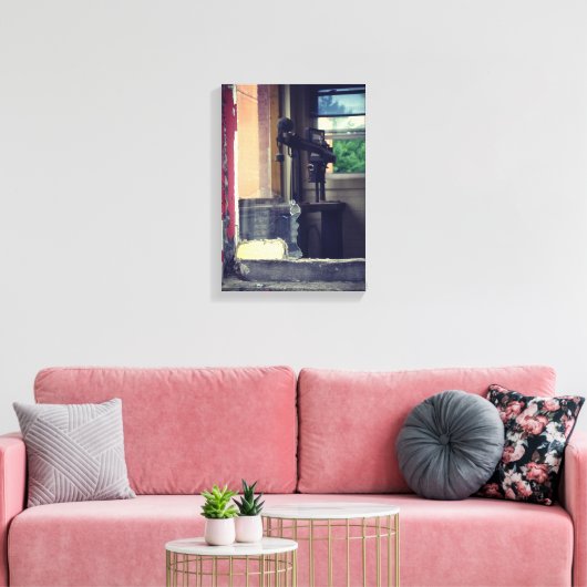 Links achter canvas afdruk (Insitu (Woonkamer))