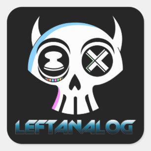 Links analoge tekst StickerSheet Vierkante Sticker