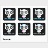 Links analoge tekst StickerSheet Vierkante Sticker (Vel)